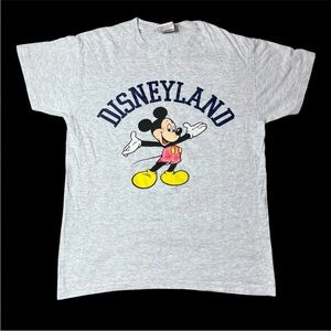 Vintage 90s Disneyland Gray Mickey Mouse T Shirt